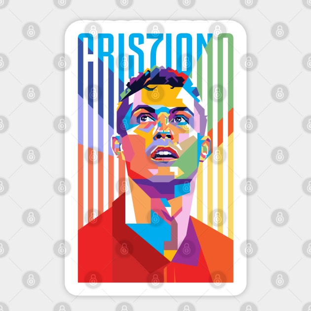 CR7 Pop Art Sticker by Laksana Ardie Store